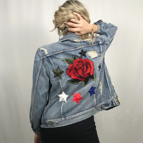 Signature 8 custom patch medium wash denim jacket - Picture 6 of 6